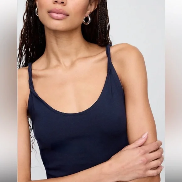 GAP Twist Strap Classic Navy Midi Dress. Size XXL. NWT - Picture 3 of 7